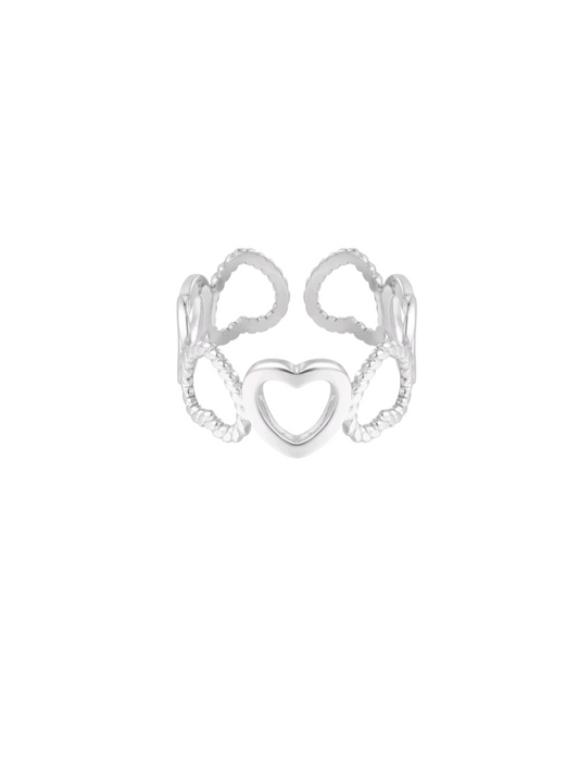 Ring multi Heart zilver