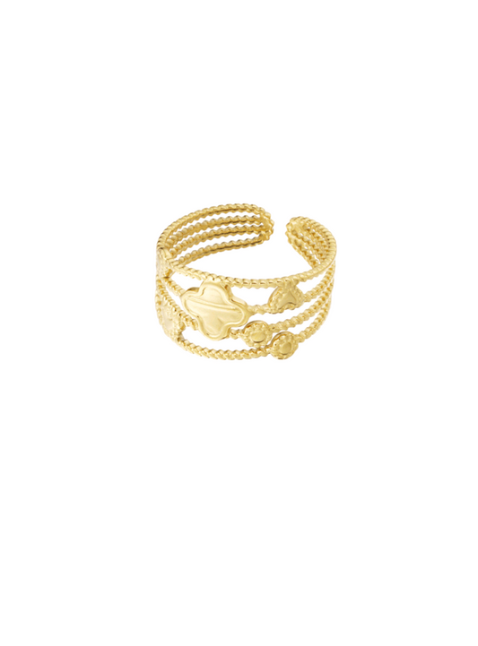 Ring charms goud