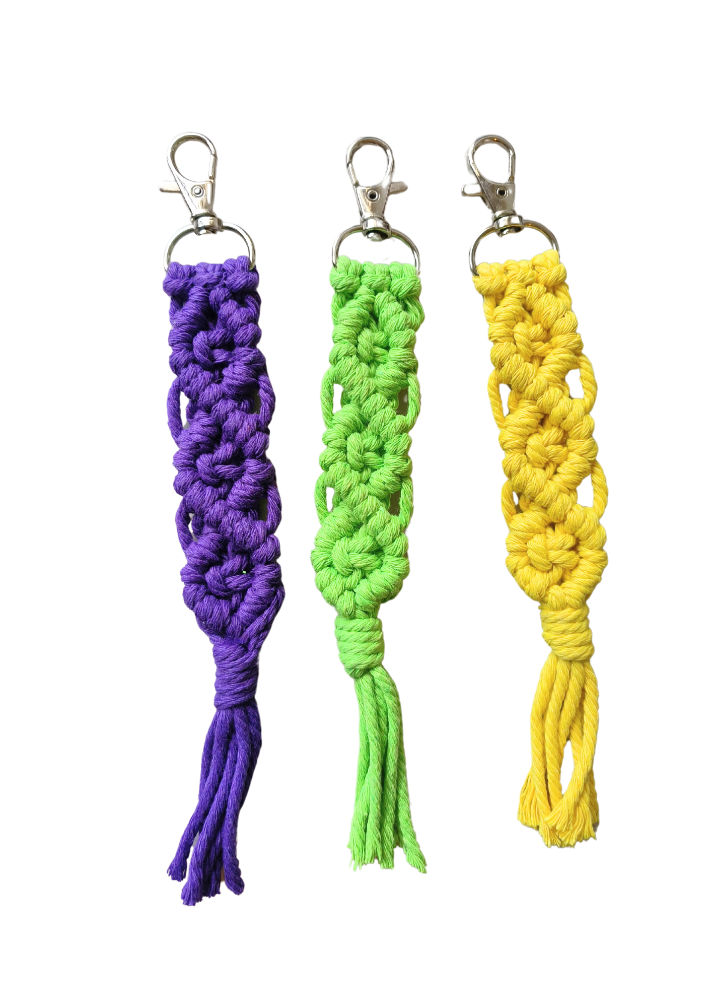 Handgemaakte macrame sleutelhanger